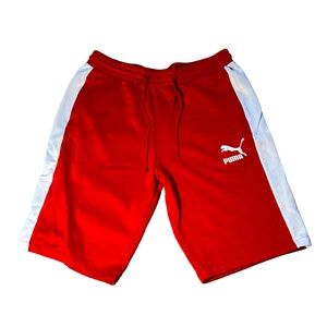 Red men’s puma shorts